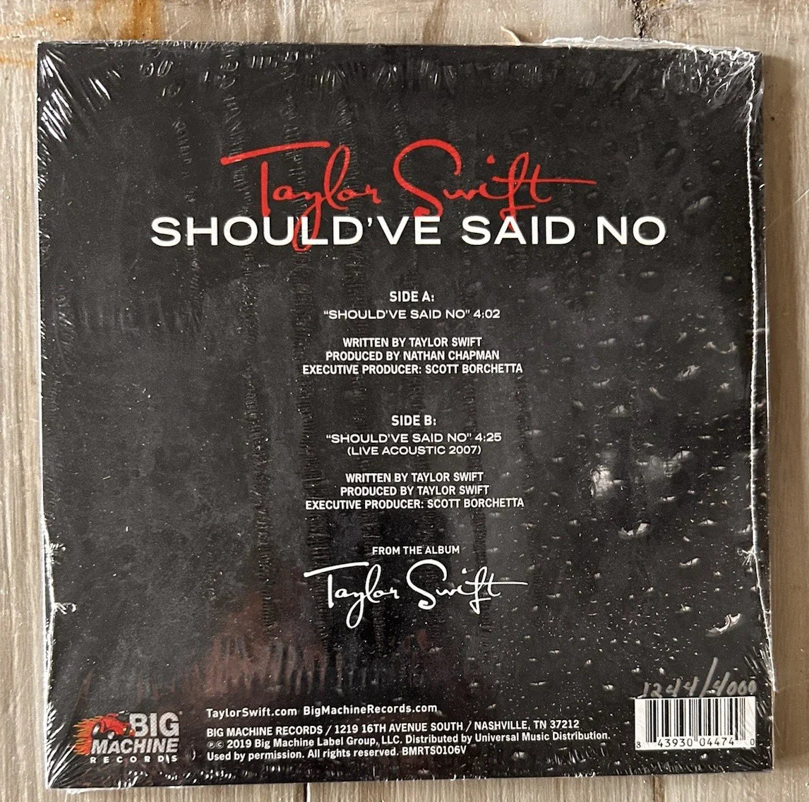 Taylor Swift - Should've Said No (7", Single, Ltd, Num, Whi)
