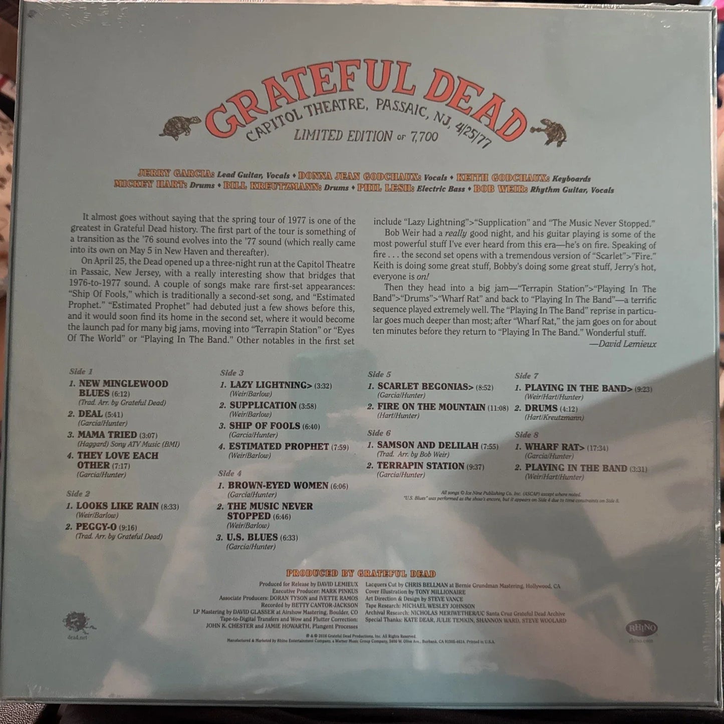 Grateful Dead - Capitol Theatre, Passaic, NJ, 42577 (4xLP, RSD, 180 + Box, Ltd)f